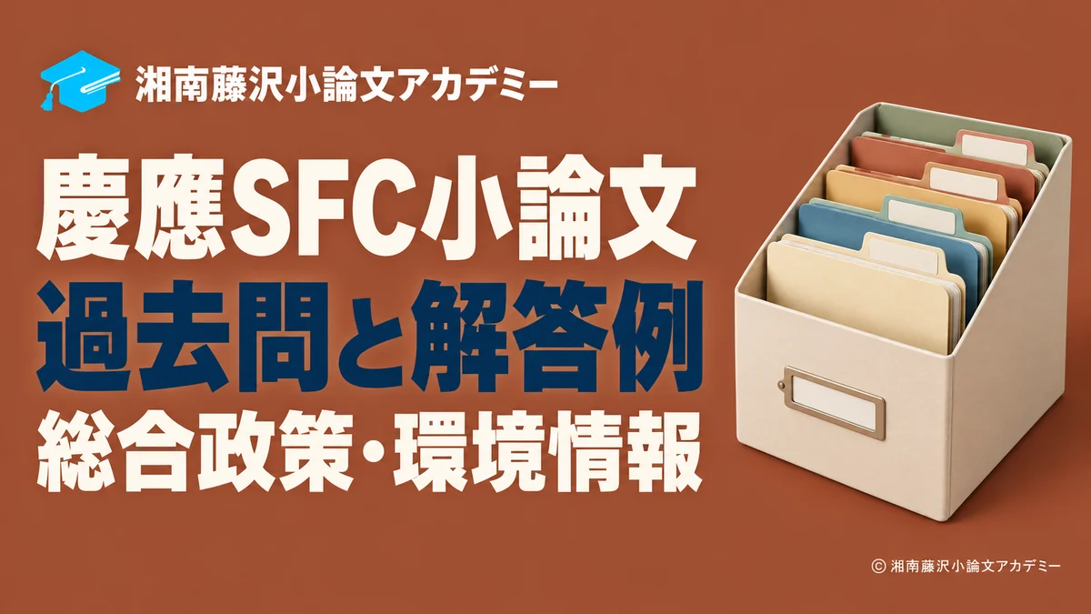 慶應SFC小論文の過去問と解答例【総合政策・環境情報】