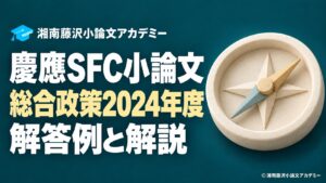 慶應SFC総合政策2024年度小論文の解答例と解説