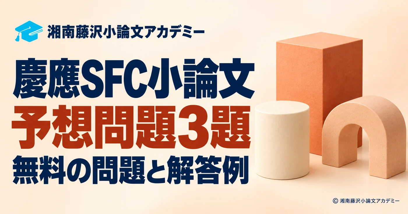 慶應SFC小論文の無料オリジナル練習問題3題と解答例