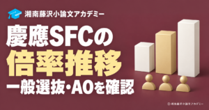 慶應SFCの倍率推移と棒グラフのイラスト