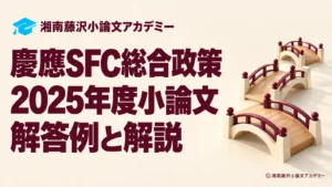 慶應SFC総合政策学部2025年度小論文の解答例と解説