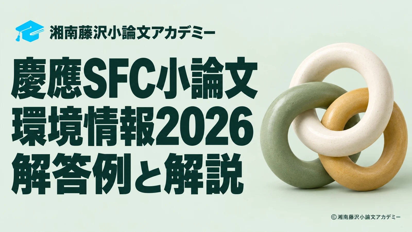 慶應SFC環境情報学部2026年度小論文の解答例と解説